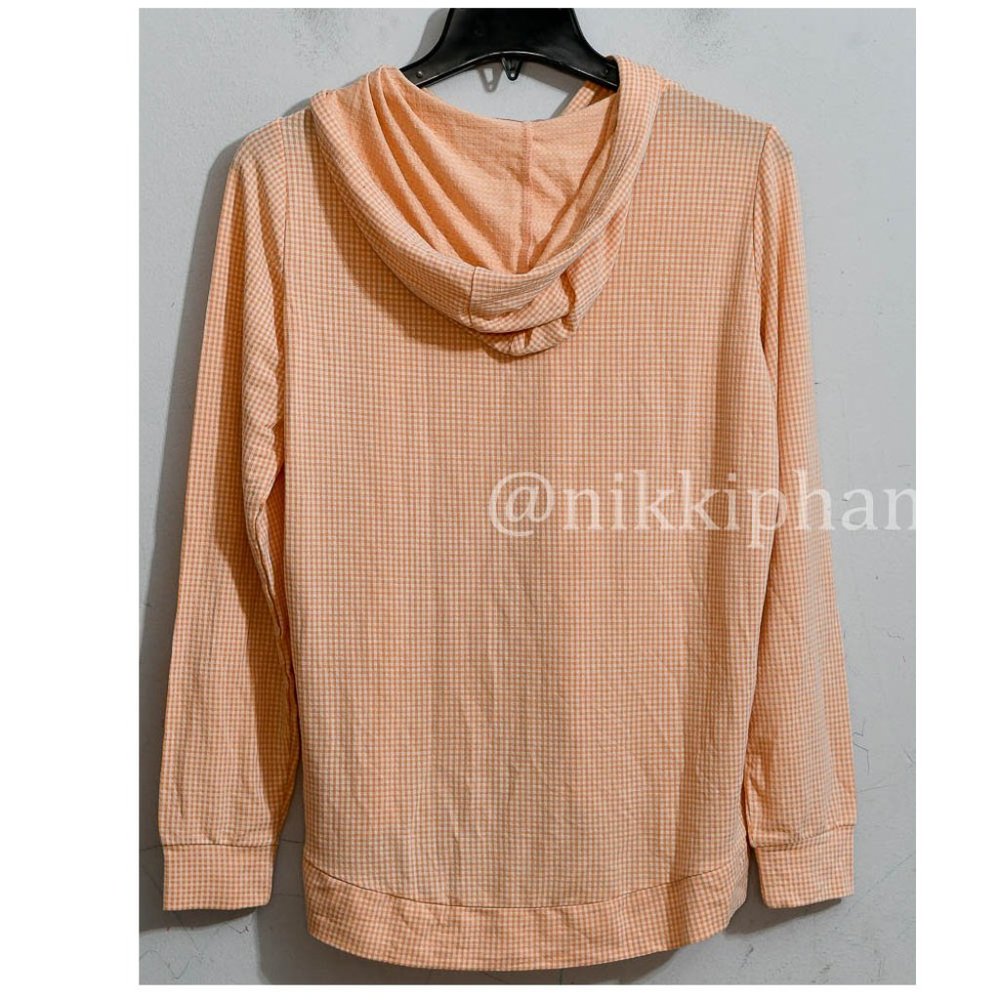 NWT Weatherproof Vintage Ladies' Gingham Hoodie in pink - Picture 4 of 5
